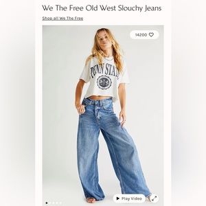 Free People Super Soft High Waist Wide Leg Jeans 25